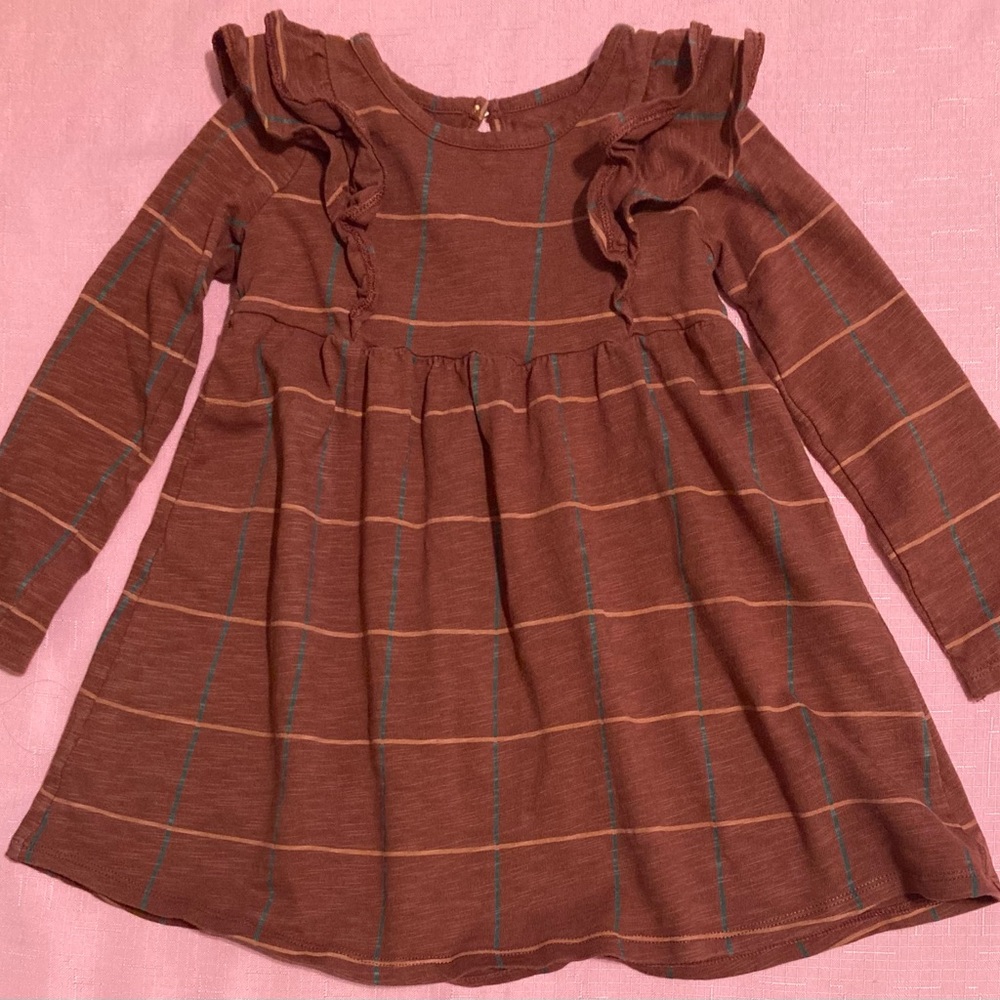 Little Co. By Lauren Conrad Toddler Girl Long Sleeve Dress Size 4T 100% Organic